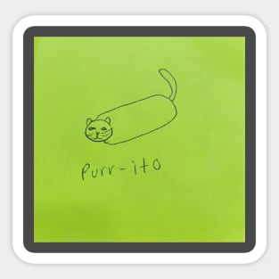 Purr-ito Sticker